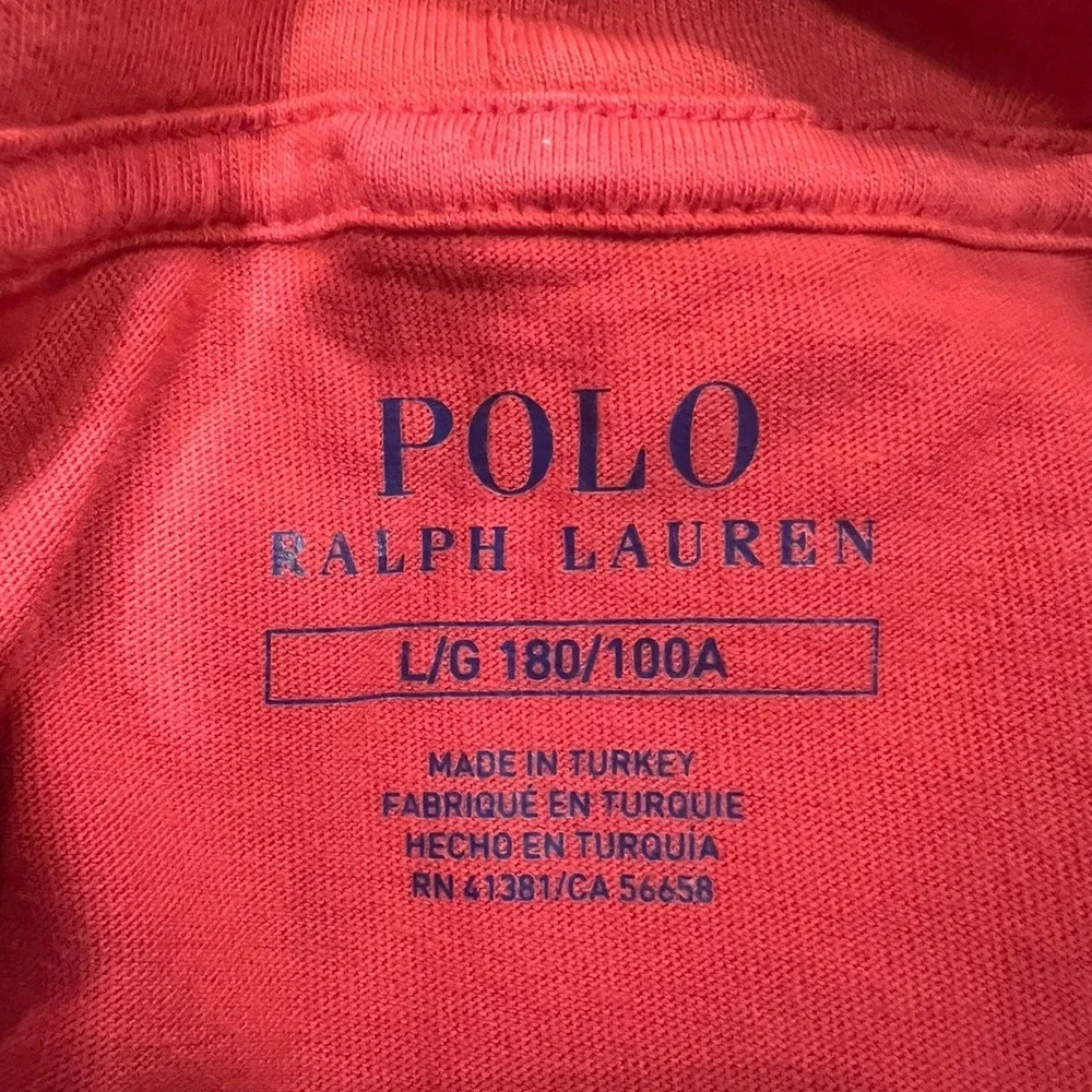 Polo Ralph Lauren long Sleeve hoodie Rainbow Logo Youth‎ Large Red Boys